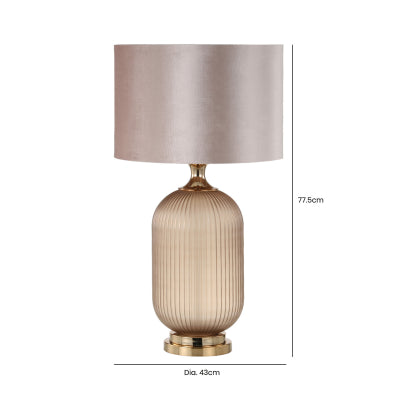 Darcie Pleated Glass Table Lamp